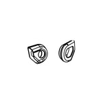 SRAM Crank Arm Guard/Boots Black - Compatible With SRAM Force XPLR E1 - Qty 2 (SRAM spare parts catalogue drawing)