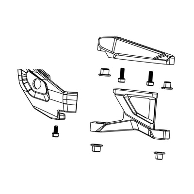 SRAM Rear Derailleur Cover Kit XXSL T-Type Eagle AXS (Upper & Lower Outer Link With Bushings, Including Bolts) (SRAM spare parts catalogue drawing)