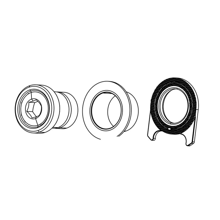 SRAM Rear Derailleur Full Mount Bolt Kit Red XPLR AXS (B-Washer, Frame Sleeve, B-Bolt) (SRAM spare parts catalogue drawing)