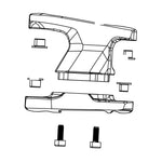 SRAM Rear Derailleur Outer Link Kit Red XPLR AXS (Upper And Lower Outer Link With Bushings Including Bolts) (SRAM spare parts catalogue drawing)