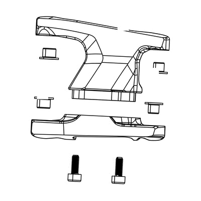 SRAM Rear Derailleur Outer Link Kit Red XPLR AXS (Upper And Lower Outer Link With Bushings Including Bolts) (SRAM spare parts catalogue drawing)