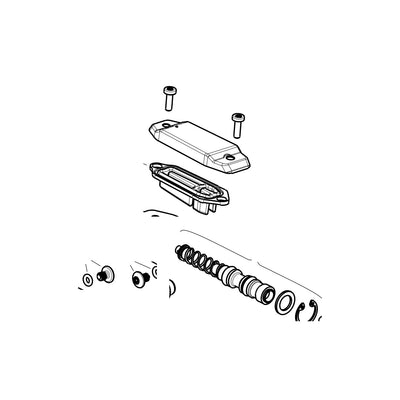 SRAM Disc Brake Lever Internals/Service Kit - (Includes Piston Assembly, Bladder, Spring) - Motive Ult/Slv/Brz A1+, Db8/6/4 A1+ (SRAM spare parts catalogue drawing)