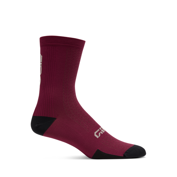 2026 GIRO HRC Team Unisex Cycling Socks in Dark Maroon