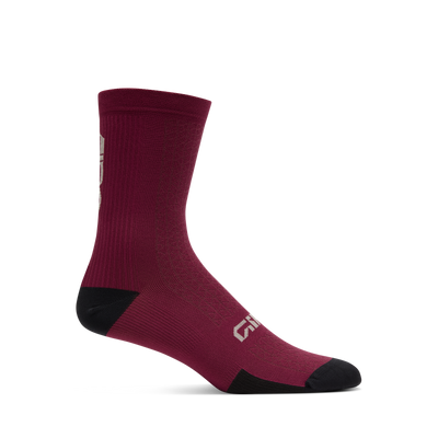 2026 GIRO HRC Team Unisex Cycling Socks in Dark Maroon
