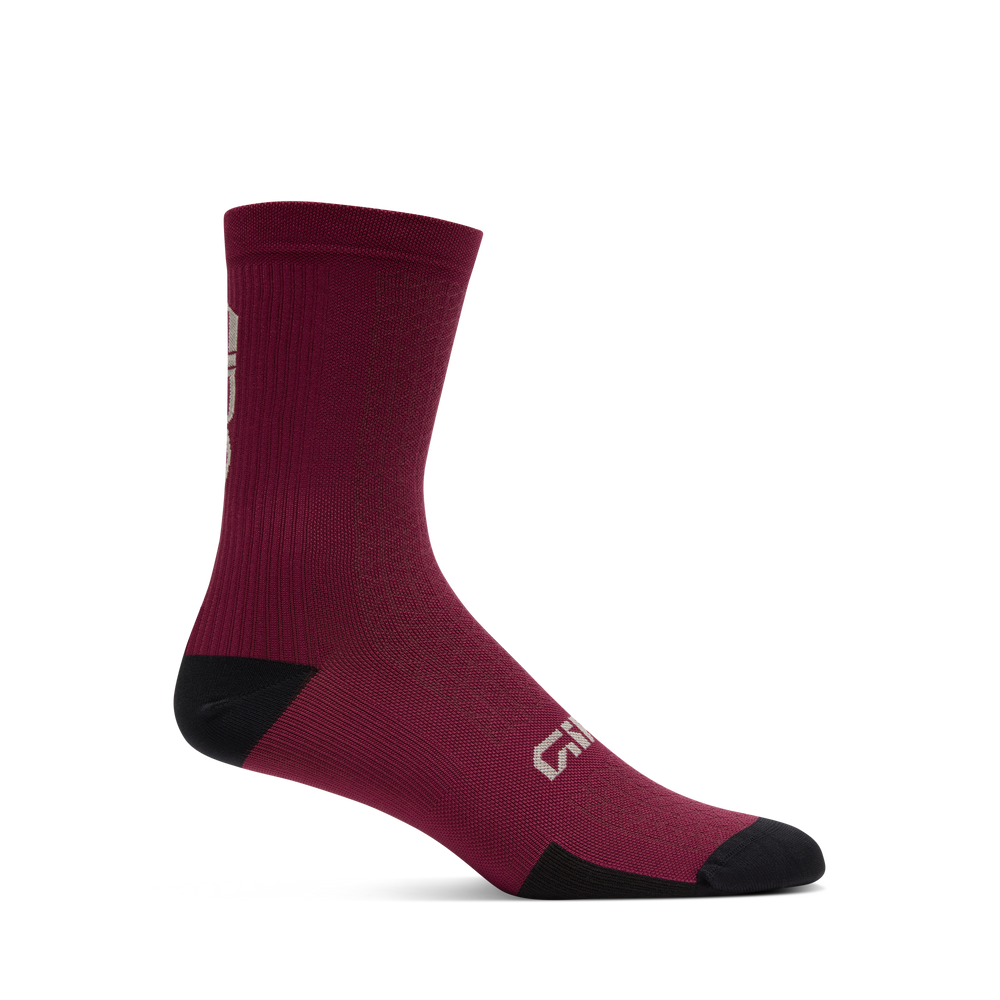 2026 GIRO HRC Team Unisex Cycling Socks in Dark Maroon