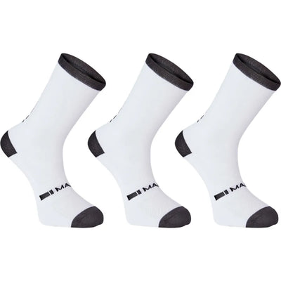Madison Freewheel Long Cycling Socks 3 Pack in White