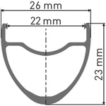ER 1600 SPLINE disc brake wheel, clincher 23 x 22 mm, SRAM XDR Rear