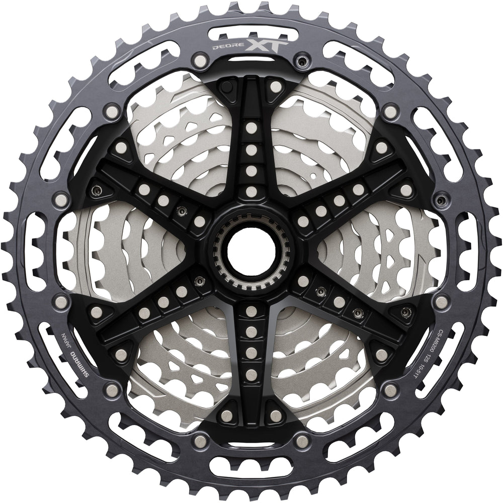 Shimano Deore XT CS-M8200 12-speed cassette rear view