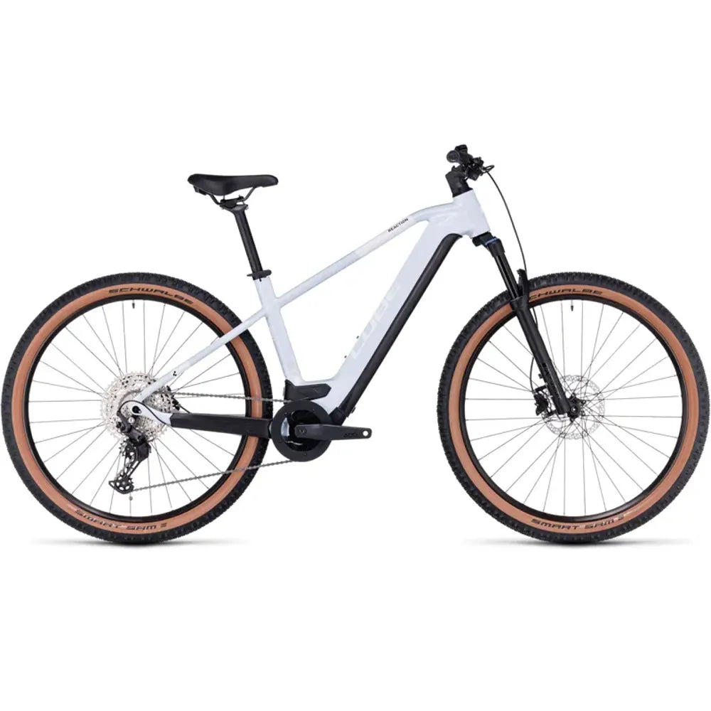 Cube Reaction Hybrid Pro 625 Electric Mountain Bike in Flash White