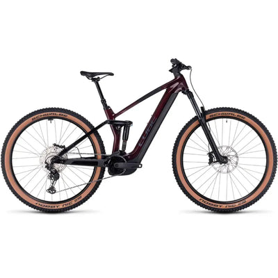 2024 Cube Stereo Hybrid 140 HPC Race 750 eMountain Bike in Liquid Red