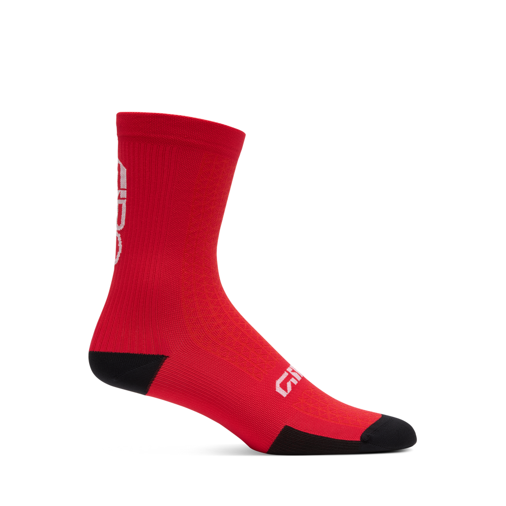 2026 GIRO HRC Team Unisex Cycling Socks in Flame Red