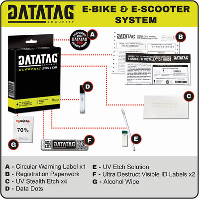 Datatag E-Bike & Electric Scooter Security Marking System