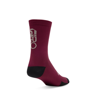 2026 GIRO HRC Team Unisex Cycling Socks in Dark Maroon