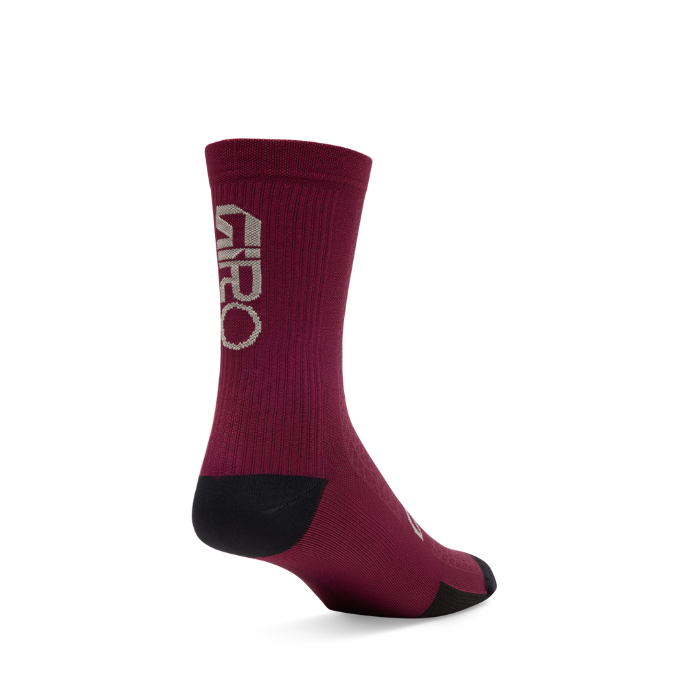 2026 GIRO HRC Team Unisex Cycling Socks in Dark Maroon