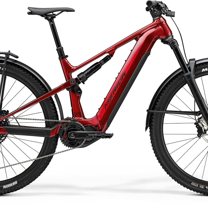 2025 Merida eOne-Forty 675 EQ Electric Full Suspension Mountain Bike in Red