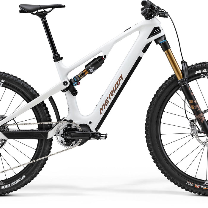 2024 Merida eOne-Sixty 10K Electric Full Suspension Mountain Bike in White