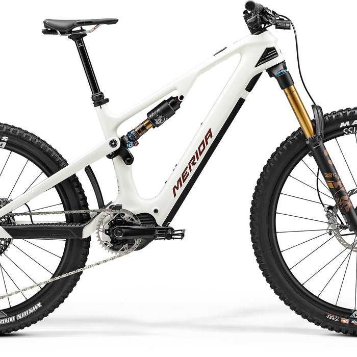 2025 Merida eOne-Sixty 10K Electric Full Suspension Mountain Bike in White