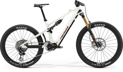 2025 Merida eOne-Sixty 10K Electric Full Suspension Mountain Bike in White
