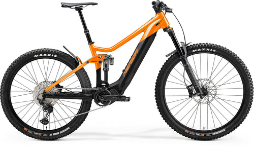 2023 Merida eOne-Sixty 700 SE Electric Full Suspension Mountain Bike in Orange