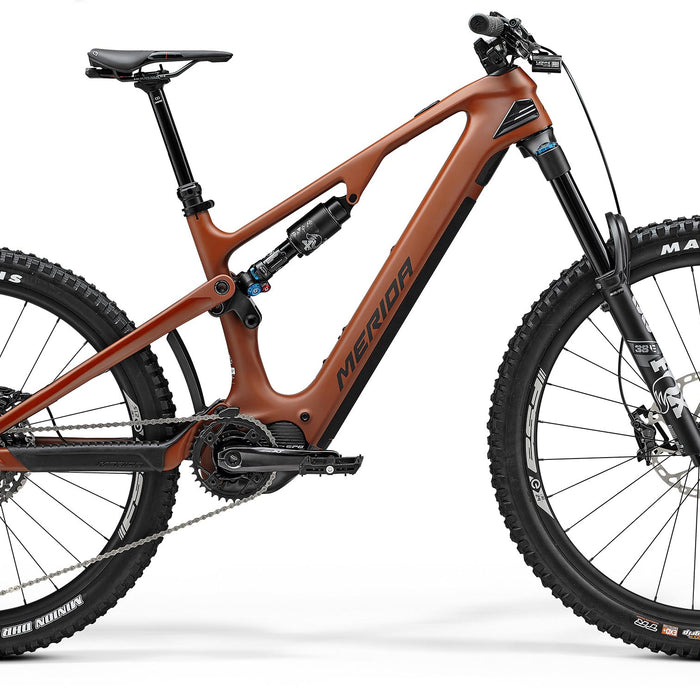 2025 Merida eOne-Sixty 8000 Electric Full Suspension Mountain Bike in Brown
