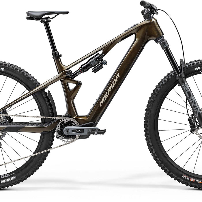 2025 Merida eOne-Sixty SL 8000 Electric Full Suspension Mountain Bike in Brown