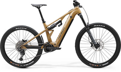 2025 Merida eOne Eighty 500 Electric Full Suspension Mountain Bike in Brown