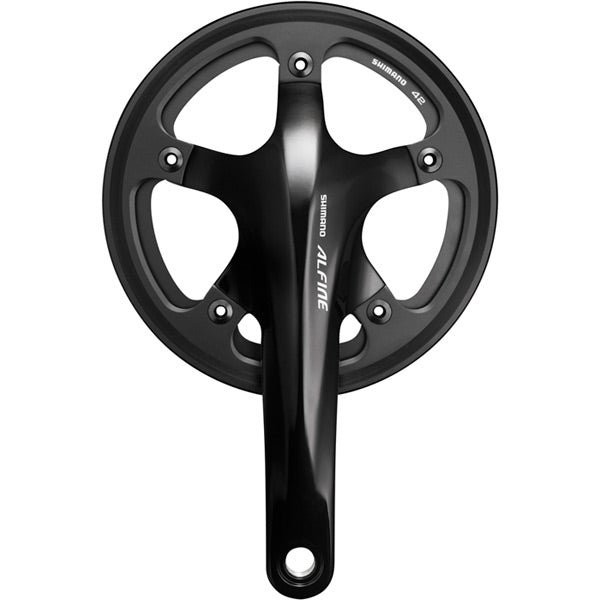 Shimano FC-S501 Alfine 2-piece chainset with single chain guard - 39 teeth / Black
