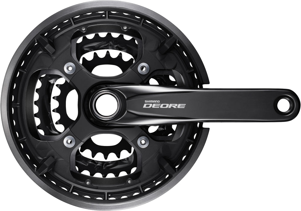 FC-T6010 Deore 10-speed chainset, 48/36/26T, with chainguard, black, 170 mm