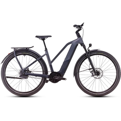 2025 Cube Kathmandu Trapeze Frame Hybrid Comfort Slx 800 Electric Bike in Grey