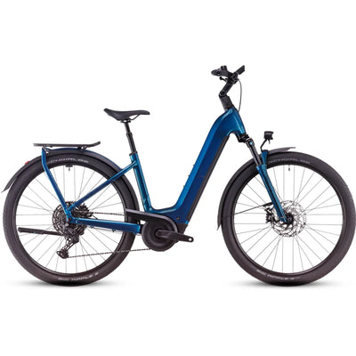 2025 Cube Kathmandu Hybrid Ex 800 Easy Entry Electric Bike in Blue