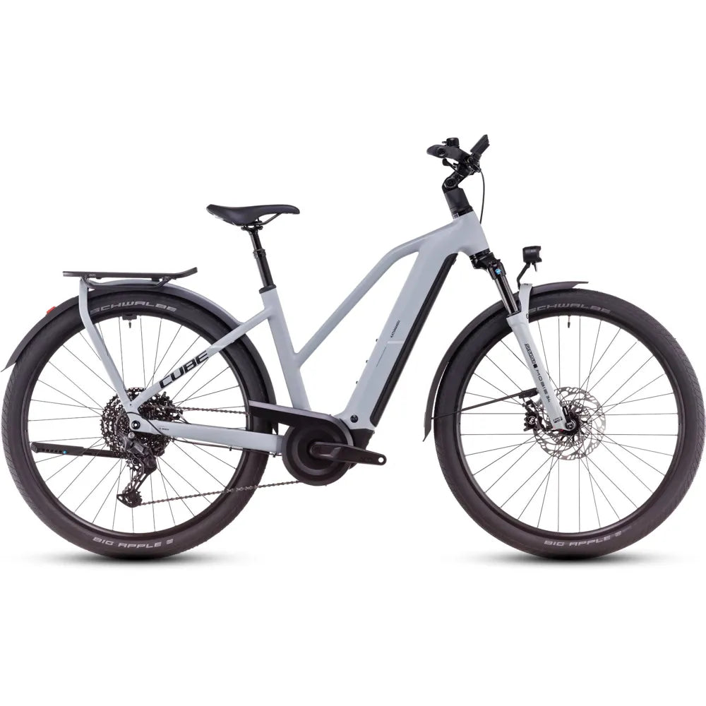 2025 Cube Kathmandu Trapeze Frame Hybrid Ex 800 Electric Bike in Grey