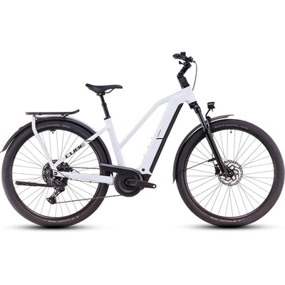 2025 Cube Kathmandu Trapeze Frame Hybrid One 800 Electric Bike in White