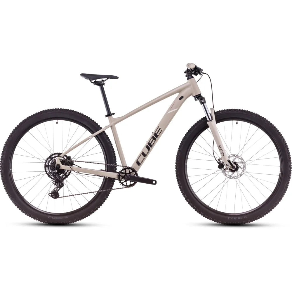 2025 Cube Aim Pro Hardtail Mountain Bike in Beige