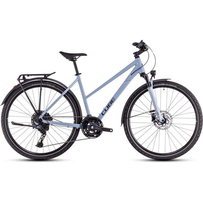 2025 Cube Nature Exc Allroad Trapeze Frame Hybrid Bike in Blue