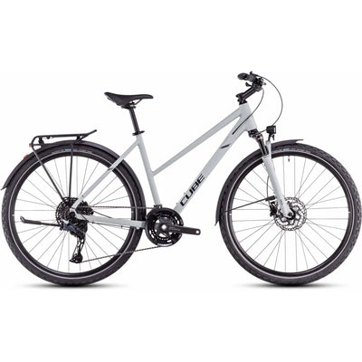 2025 Cube Nature Exc Allroad Trapeze Frame Hybrid Bike in White