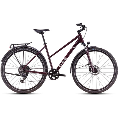 2025 Cube Nature One Allroad Trapeze Frame Hybrid Bike in Purple