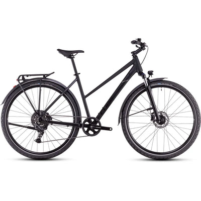 2025 Cube Nature One Allroad Trapeze Frame Hybrid Bike in Black