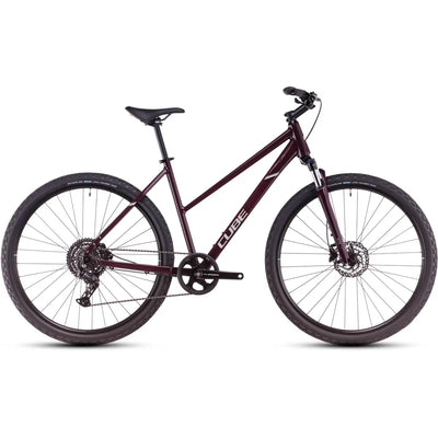 2025 Cube Nature One Trapeze Frame Hybrid Bike in Purple