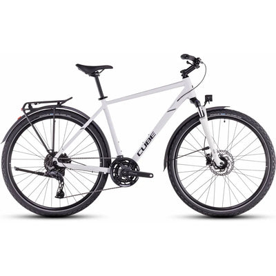 2025 Cube Nature Pro Allroad Hybrid Bike in White