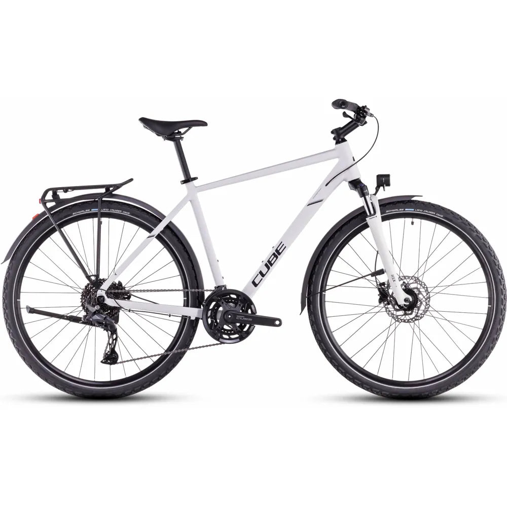 2025 Cube Nature Pro Allroad Hybrid Bike in White