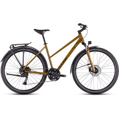 2025 Cube Nature Pro Allroad Trapeze Frame Hybrid Bike in Brown