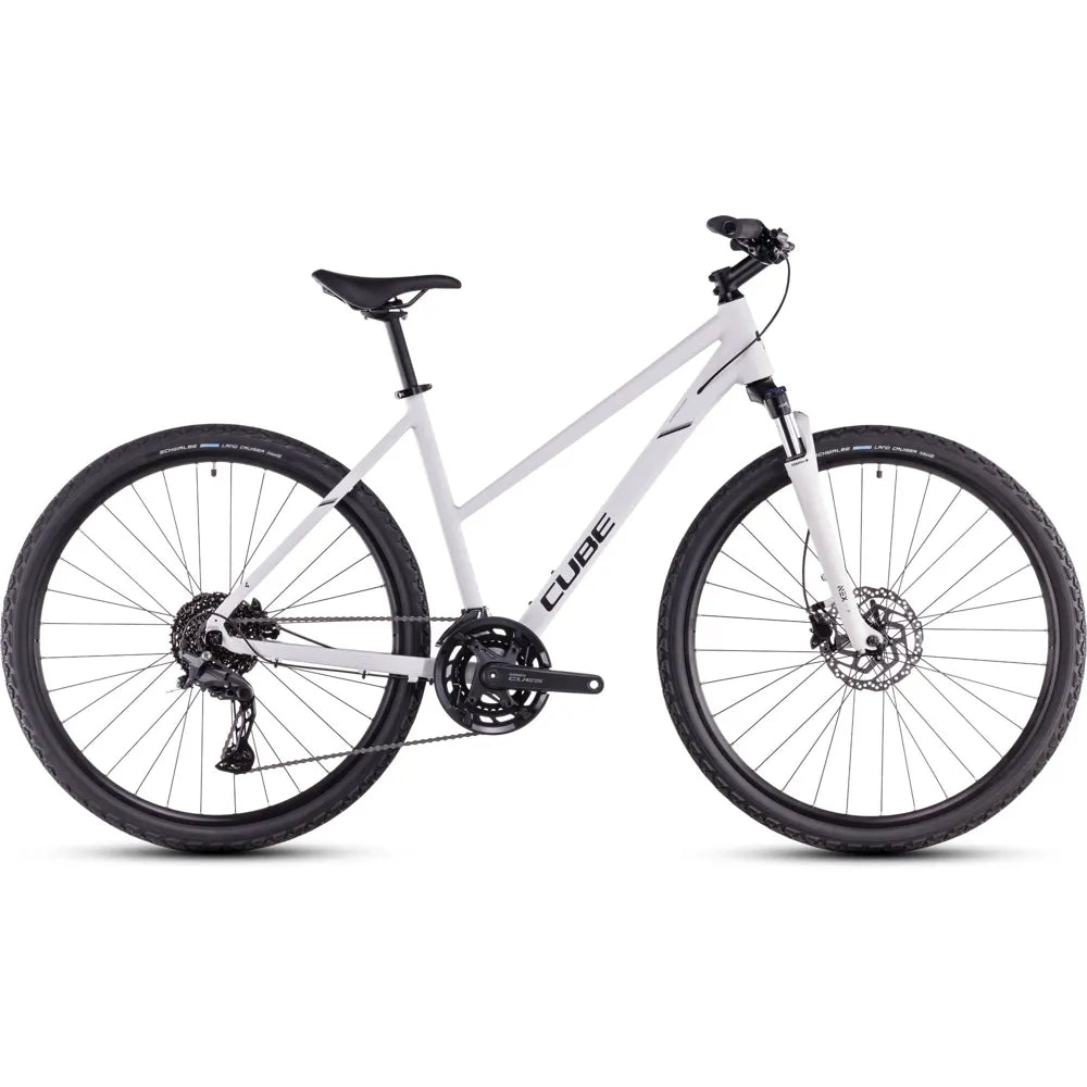 2025 Cube Nature Pro Trapeze Frame Hybrid Bike in White