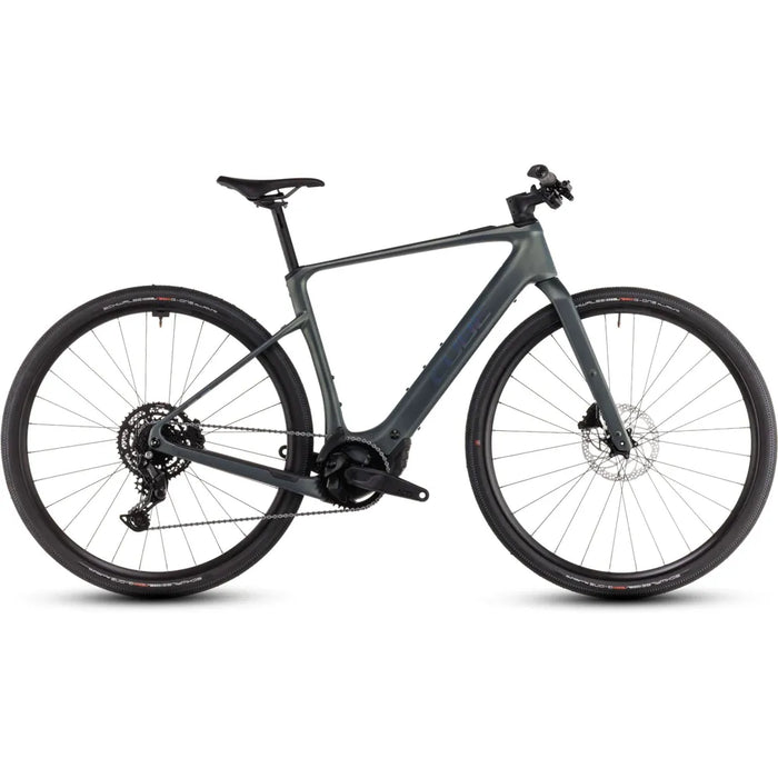 2025 Cube Nulane Hybrid C:62 Race 400X Carbon Electric Road Bike in Grey