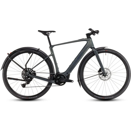 2025 Cube Nulane Hybrid C:62 Race Fe 400X Carbon Electric Road Bike in Grey