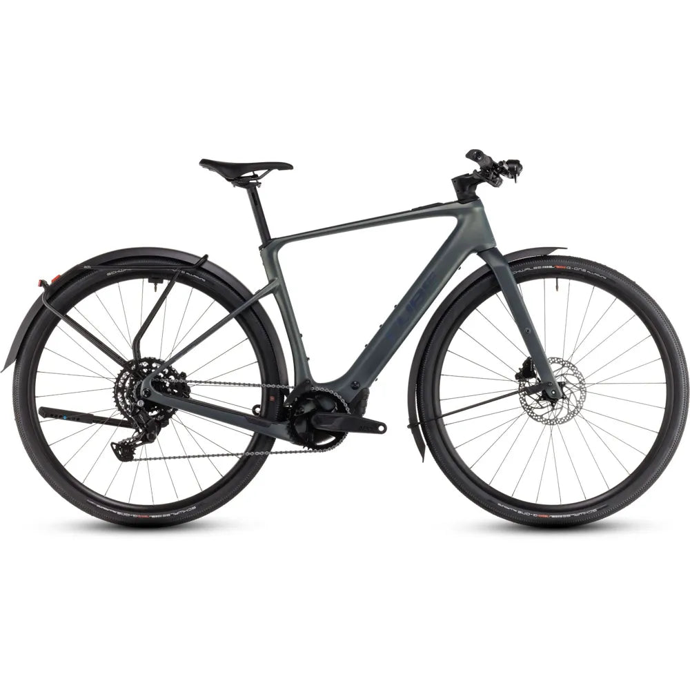2025 Cube Nulane Hybrid C:62 Race Fe 400X Carbon Electric Road Bike in Grey