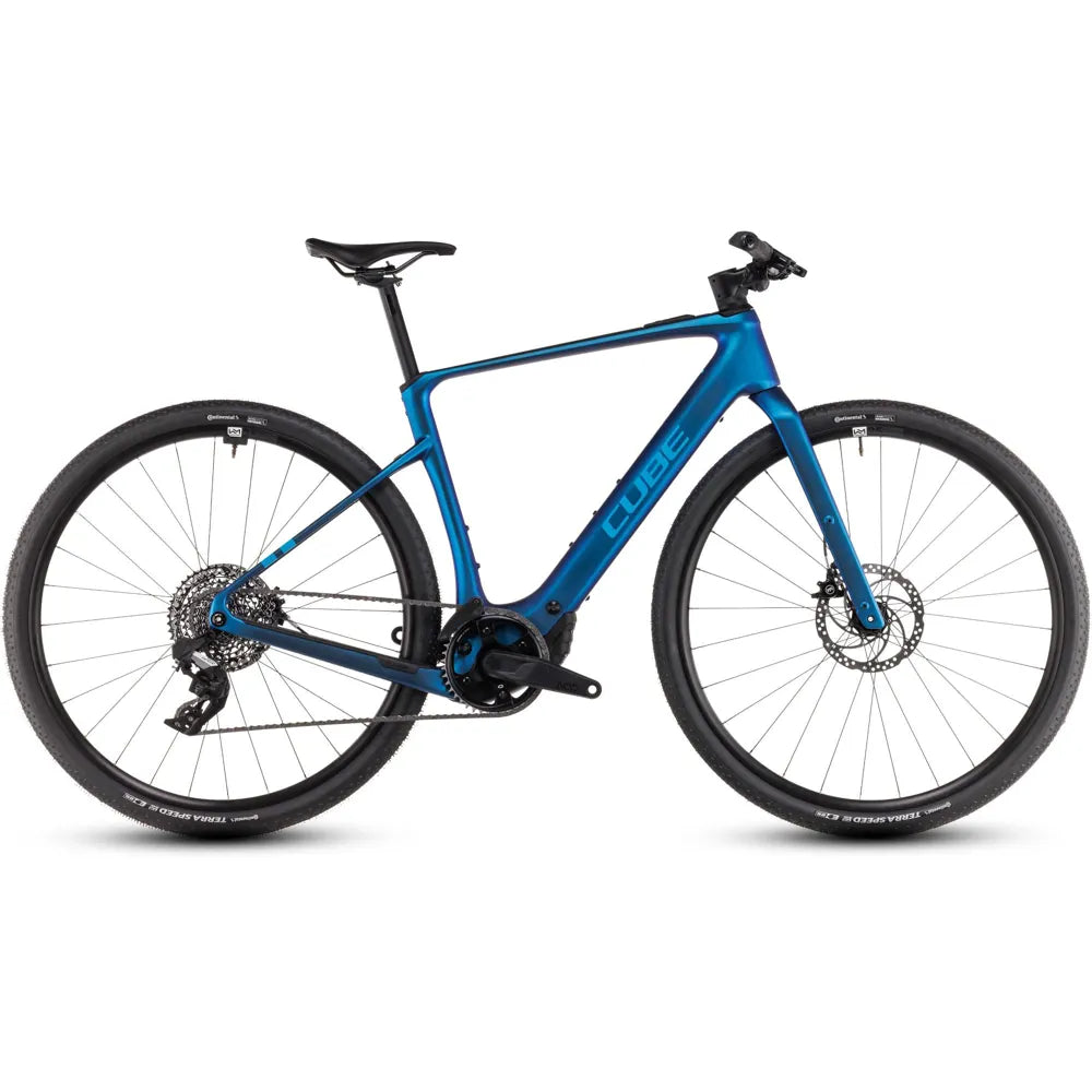 2025 Cube Nulane Hybrid C:62 Slx 400X Carbon Electric Road Bike in Blue