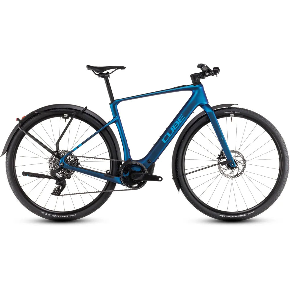 2025 Cube Nulane Hybrid C:62 Slx Fe 400X Carbon Electric Road Bike in Blue