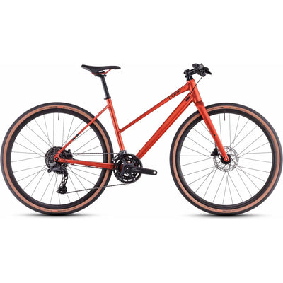 2025 Cube Nulane Pro Trapeze Frame Hybrid Bike in Orange