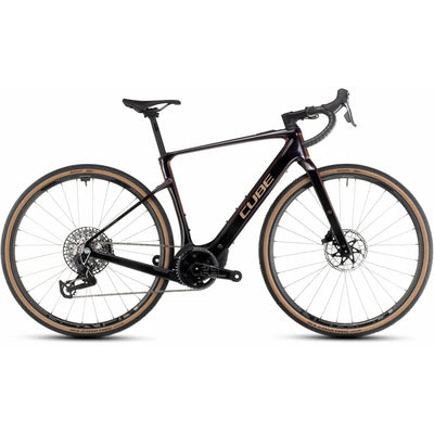 2025 Cube Nuroad Hybrid C:62 Slt 400X Carbon Electric Road Bike in Red