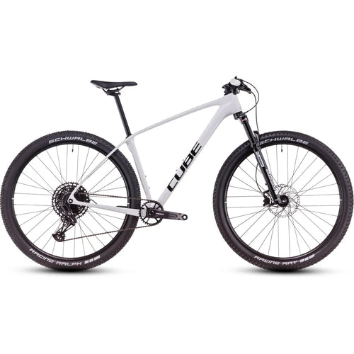 2025 Cube Reaction C:62 One Carbon Hardtail Mountain Bike in White
